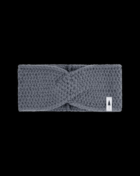 TreeHeadband Knitted Twist Steel Blue